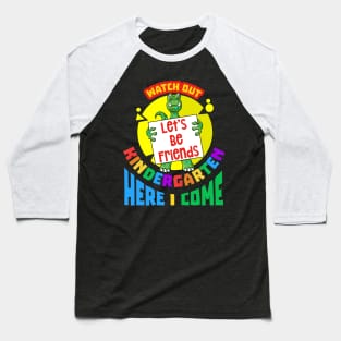 Watch Out Kindergarten Here I Come | Kindergarten Dinosaur Baseball T-Shirt